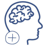 Icon of Brain with '+' sign